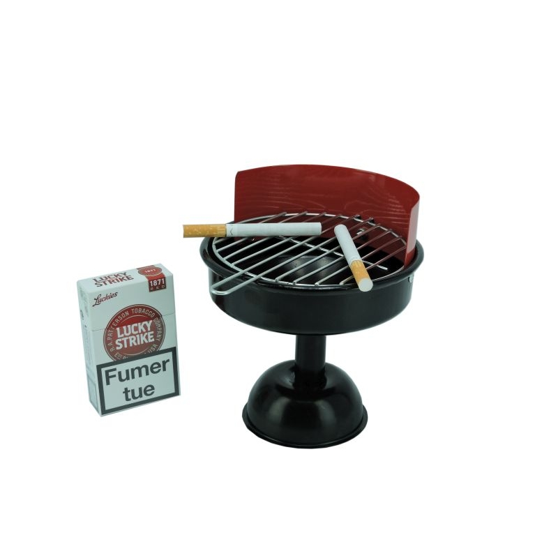 Cendrier métal forme de barbecue 14 cm Ø 13.5 cm 1/50