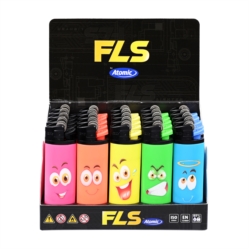 Briquet pierre FLS jetable décor Funny Face 25/1000