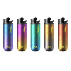 Briquet pierre FLS jetable décor 2 tons métallisé 25/1000