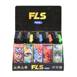 Briquet pierre FLS jetable décor graffiti 25/1000