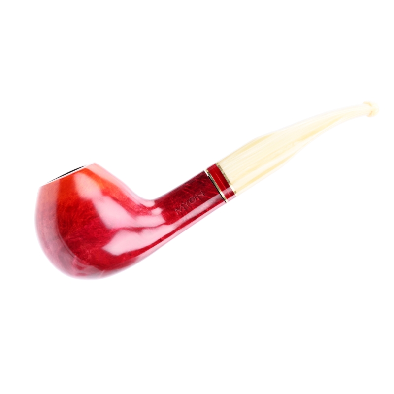 Pipe Myon 9 mm bicolore double anneau rouge 12/120