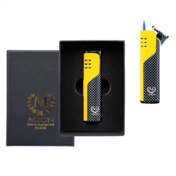 Briquet Myon jet flamme carbone Avalon jaune 5/100