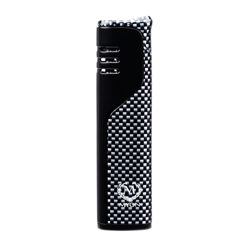 Briquet Myon jet flamme carbone Avalon noir 5/100