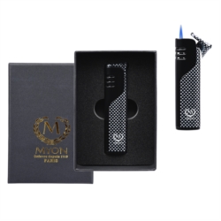 Briquet Myon jet flamme carbone Avalon noir 5/100