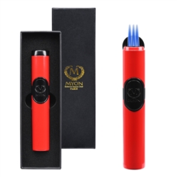 Briquet Myon triple jet flamme Romy rouge 5/100