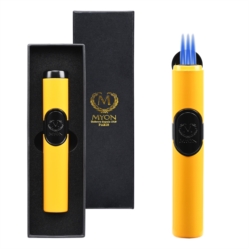 Briquet Myon triple jet flamme Romy jaune 5/100