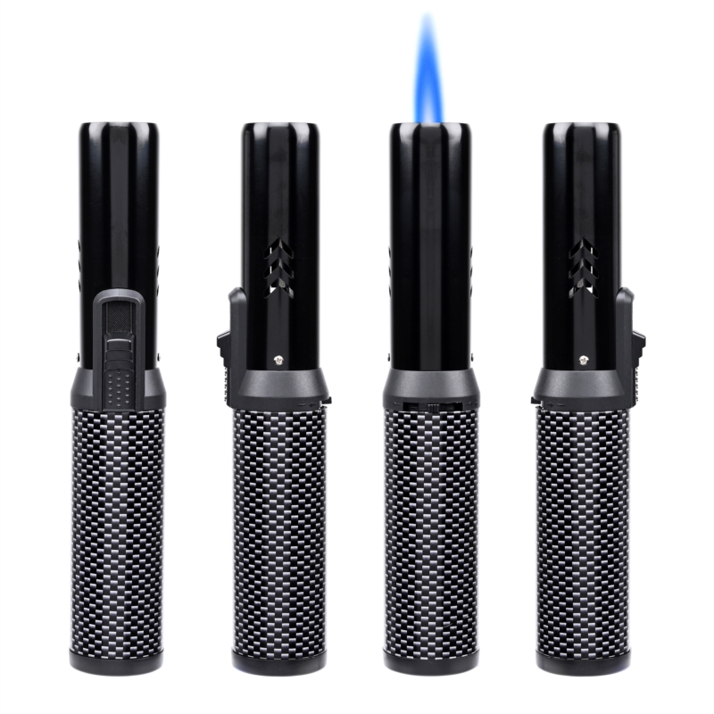 Briquet Myon jet flamme carbone Avoriaz noir 5/50