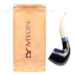 Pipe Myon 9 mm bicolore double anneau bleu 12/120