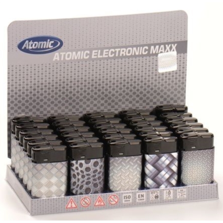 BRIQUET ATOMIC MAXX RECHARGEABLE DECORS METAL  30/600