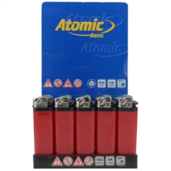 BRIQUET ATOMIC PIERRE JETABLE OPAQUE ROUGE 50/1000