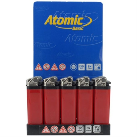 BRIQUET ATOMIC PIERRE JETABLE OPAQUE ROUGE 50/1000