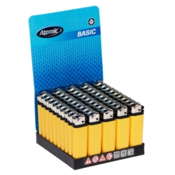 BRIQUET ATOMIC PIERRE JETABLE OPAQUE JAUNE 50/1000