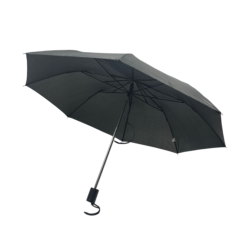 Parapluie pliable polyester 190T métal/manche plastique Noir 12/48