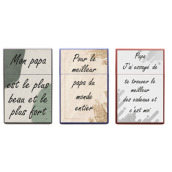 Boite paquet 20 cigarettes plastique décors Papa