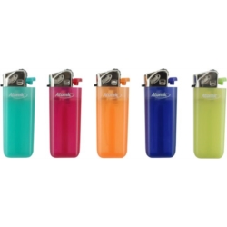 BRIQUET ATOMIC PIERRE JETABLE MINI 5 COLORIS GIVRES ASSORTIS 50/1000