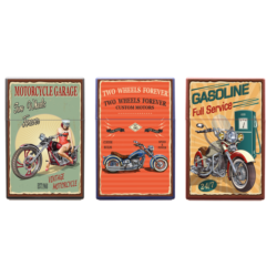 Boite étui paquet 20 cig 85mm plastique décors Motos 12/240