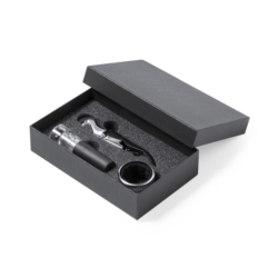 Set à Vin finition noire 3 accessoires acier inoxydable 1/50