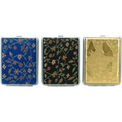 ETUI CIGARETTES METAL MOTIF FLOWERS 12/240*