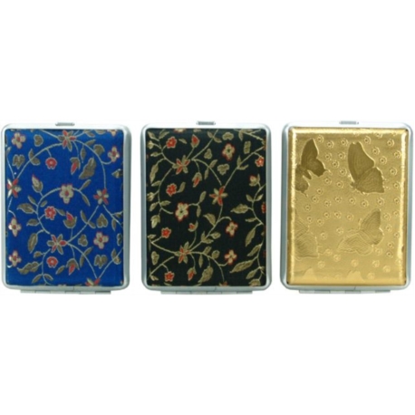 ETUI CIGARETTES METAL MOTIF FLOWERS 12/240*