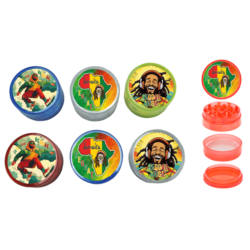 Broyeur à tabac plastique 50mm 4 part décors Rasta 12/240