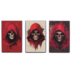 Boite étui paquet 20 cig 85mm plastique décors Skull 12/240