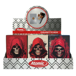 Boite étui paquet 20 cig 85mm plastique décors Skull 12/240