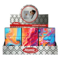 Boite étui paquet 20 cig 85mm plastique décors Peinture 12/240