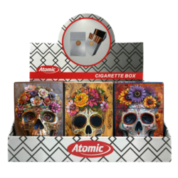 Boite étui paquet 20 cig 85mm plastique décors Catrina 12/240