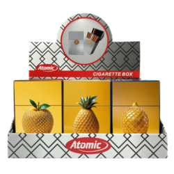 Boite étui paquet 20 cig 85mm plastique décors Fruits strass 12/240