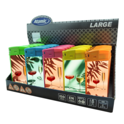 Briquet Atomic Large élect plastique néons Apéros 25/500