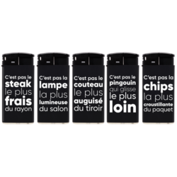Briquet Atomic Large électronique noir C'est pas... 25/500