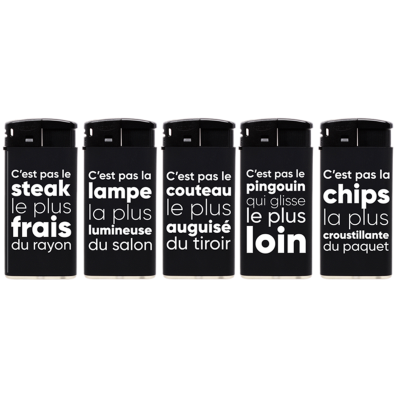 Briquet Atomic Large électronique noir C'est pas... 25/500