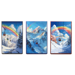 Boite paquet de 20 cigarettes décors Montagne Arc en ciel 12/240
