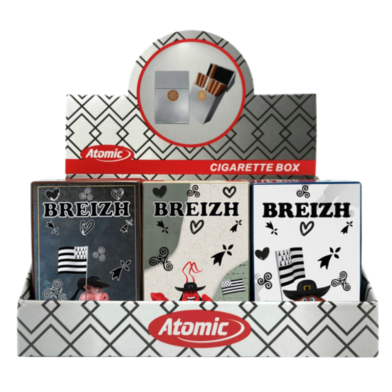 Boite paquet 20 cigarettes décors Breizh 12/240