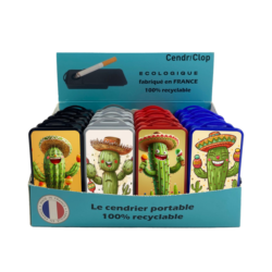 24 CendriClop le cendrier portable 100% recyclable décors Cactus
