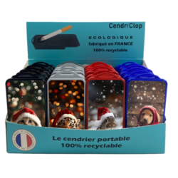 24 CendriClop le cendrier portable 100% recyclable décors Noel