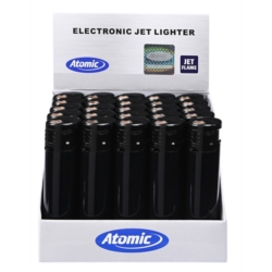 Briquet Atomic jet flamme Oval coloris Noir 25/500