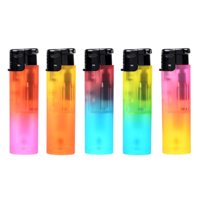 Briquet Atomic jet flamme rubber 2 Tons assortis 25/500