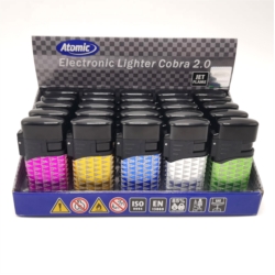 Briquet Atomic jet flamme Cobra décors Glitter 25/500