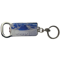 Porte-clefs métal ouvre-bouteille Ski et montagne