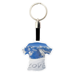 Porte clés métal forme Tee shirt décors la montagne 12/240