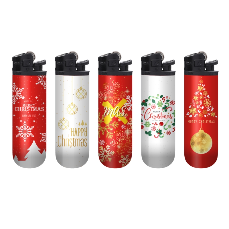 Briquet pierre FLS jetable décors Noël 1 assortis 25/1000