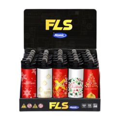 Briquet pierre FLS jetable décors Noël 1 assortis 25/1000