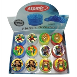 Broyeur à tabac plastique 50mm 4 parts décors Rasta II 12/240