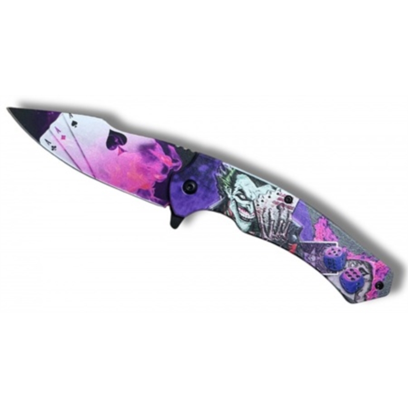 Couteau Joker violet ouverture assistée