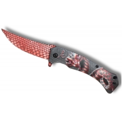 Couteau Cobra rouge ouverture assistée