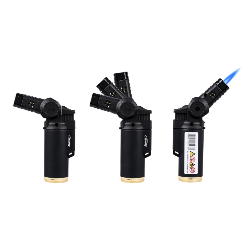 Briquet Atomic jet flamme mini torche Knick noir 20/480