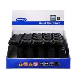 Briquet Atomic jet flamme mini torche Knick noir 20/480