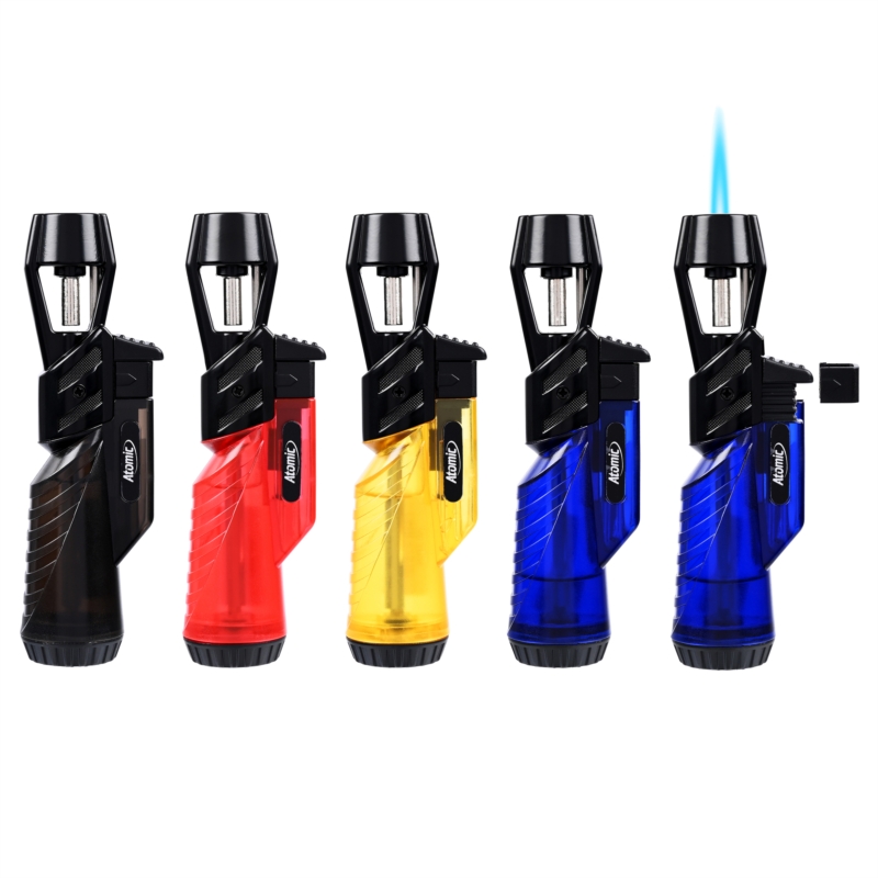 Briquet Atomic jet flamme Boy 4 coloris assortis 12/240