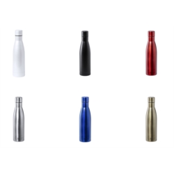 Bouteille 500 ML acier inoxyd. bouchon visé isolation cuivre 1/30